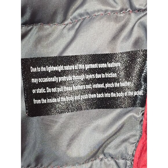 Michael Kors Down Puffer Vest Lightweight Full Zip Pockets Festive Burgundy Sz M - Picture 10 of 15